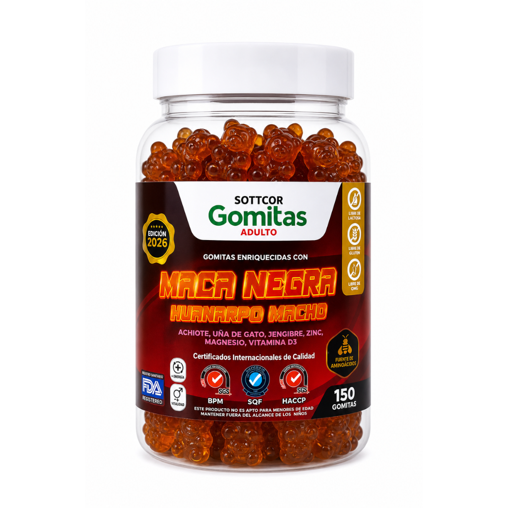 Gomitas Adultos de Maca Negra 150 Ud. - SOTTCOR