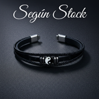 Pulseras De Acero Con Cuero Importados