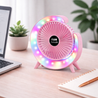 Ventilador Portátil con Luces Led