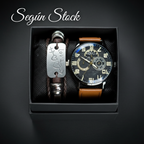 Set de Reloj y Pulsera para Hombre