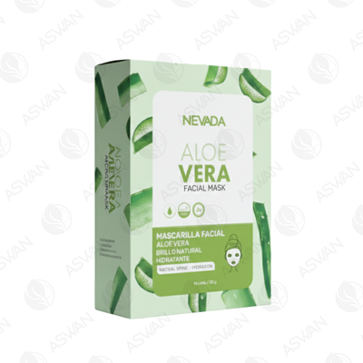Mascarilla Facial De Aloe Vera x10 Uds - NEVADA