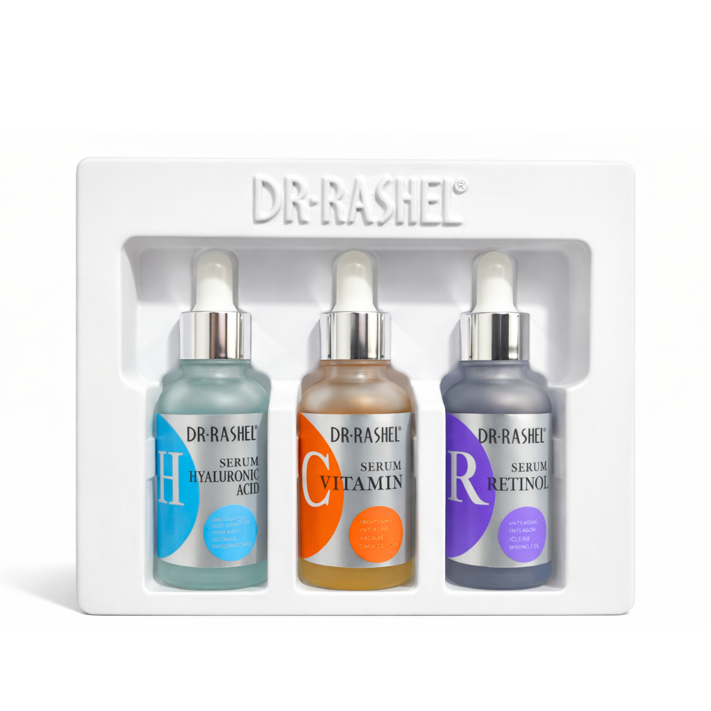 Pack de 3 Serum: Ácido Hialuronico + Vitamina C + Retinol 5 30 ml - DR. RASHEL