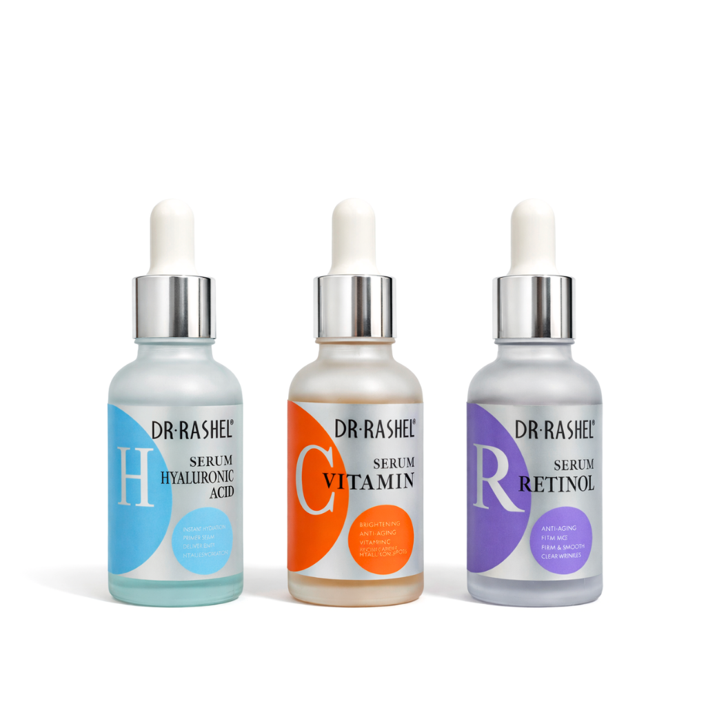 Pack de 3 Serum: Ácido Hialuronico + Vitamina C + Retinol 5 30 ml - DR. RASHEL