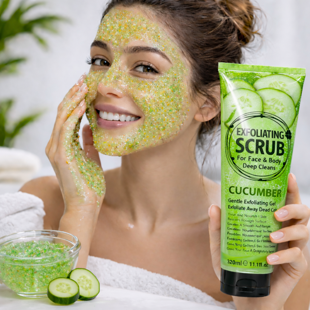 Gel Exfoliante Facial y Corporal Cucumber 320 ml - WOKALI