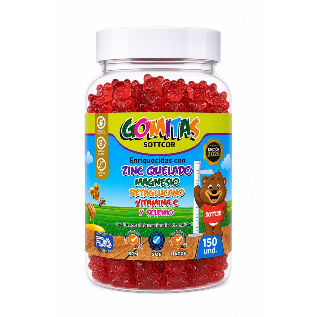 Gomitas Niños Zinc Quelado 150 Ud. - SOTTCOR