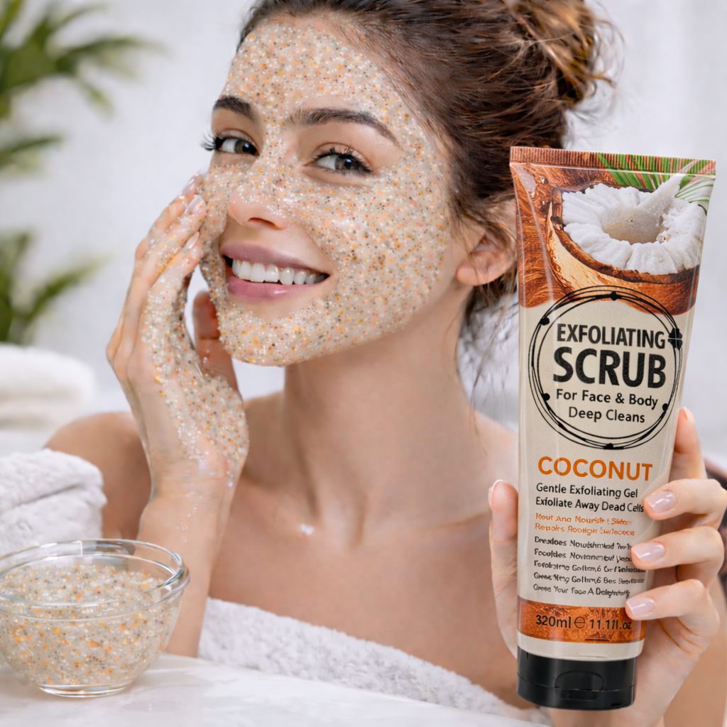 Gel Exfoliante Facial y Corporal Coconut 320 ml - WOKALI