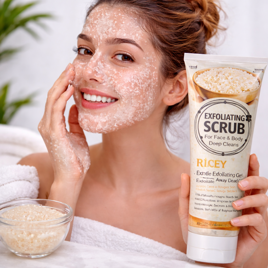 Gel Exfoliante Facial y Corporal Rice 320 ml - WOKALI