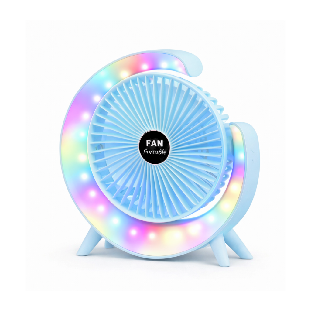 Ventilador Portátil con Luces Led
