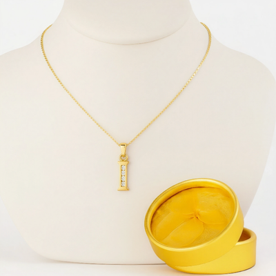 Collar Doble Baño en Oro Letra I – XUPING