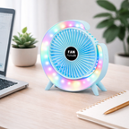 Ventilador Portátil con Luces Led