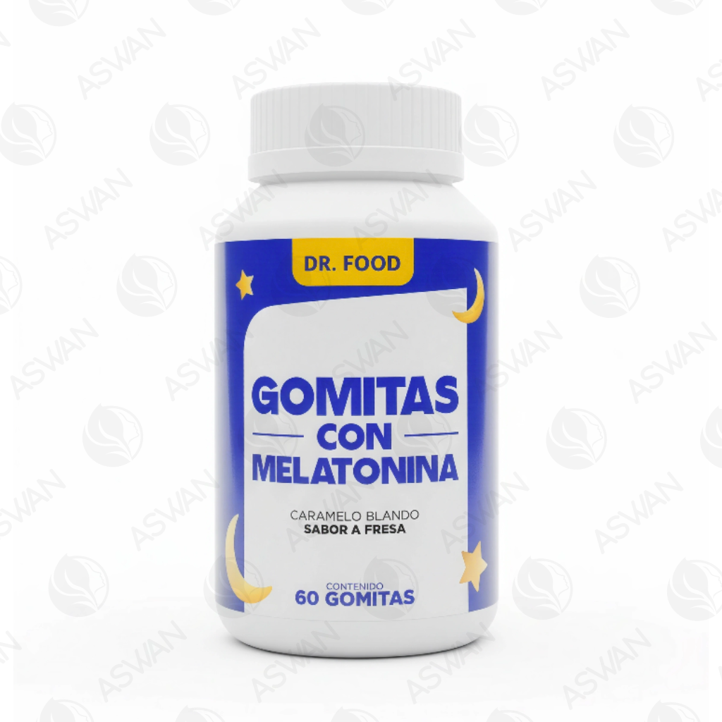 Gomitas Con Melatonina Sabor A Fresa 60 Uds. - DR. FOOD