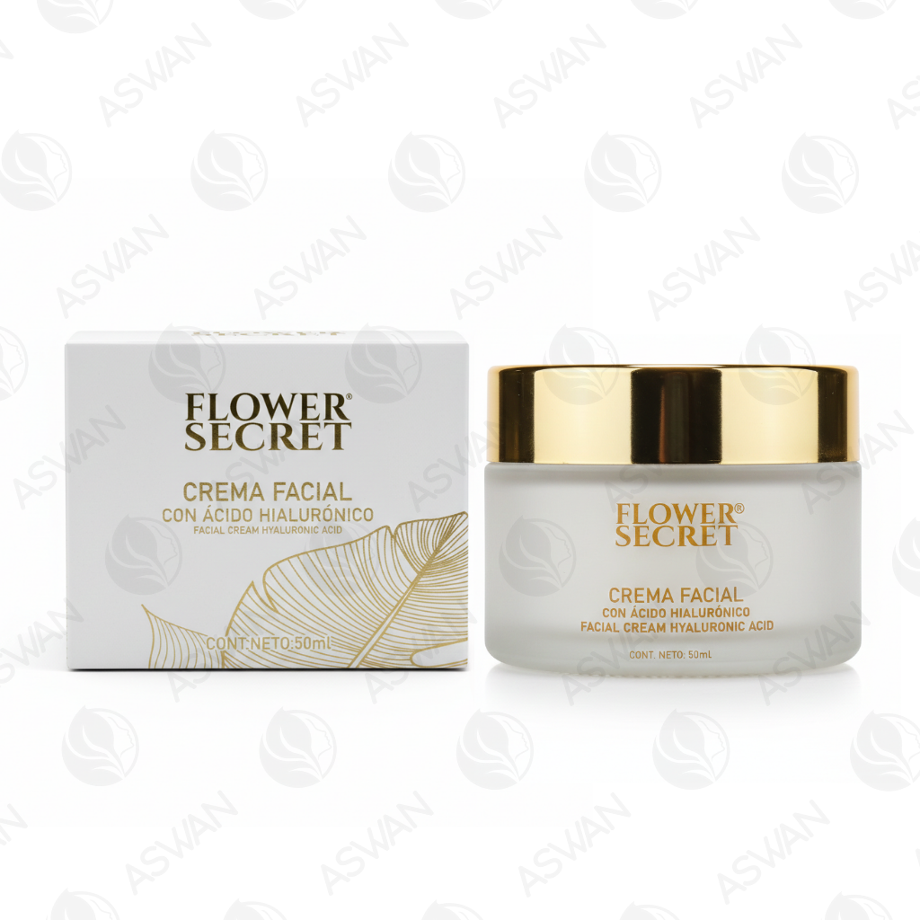 Crema Facial con Açido Hialurónico 50 ml - FLOWER SECRET