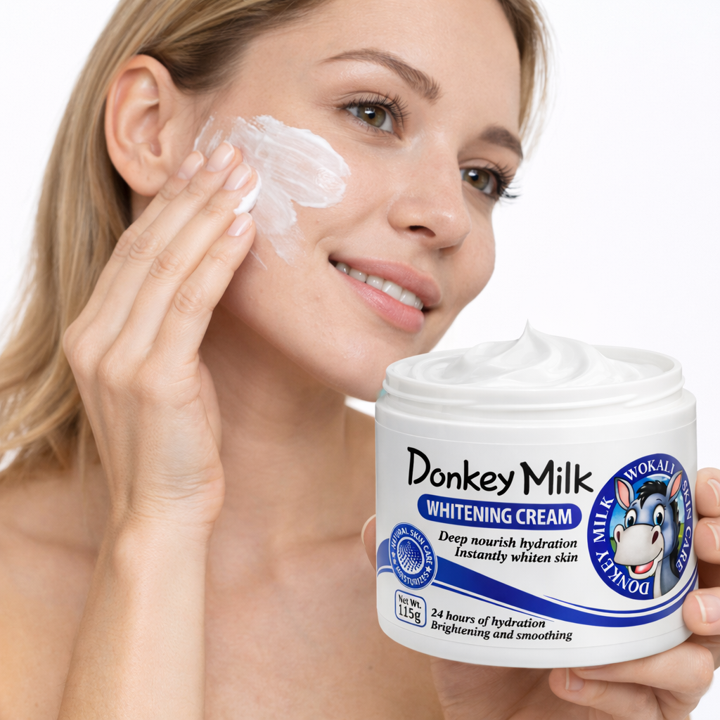 Crema Facial Blanqueadora Donkey Milk 115 gr - WOKALI