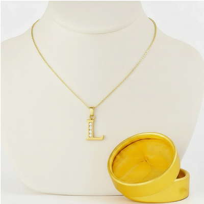 Collar Doble Baño en Oro Letra L – XUPING