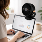 Ventilador con luz portátil con agarradera