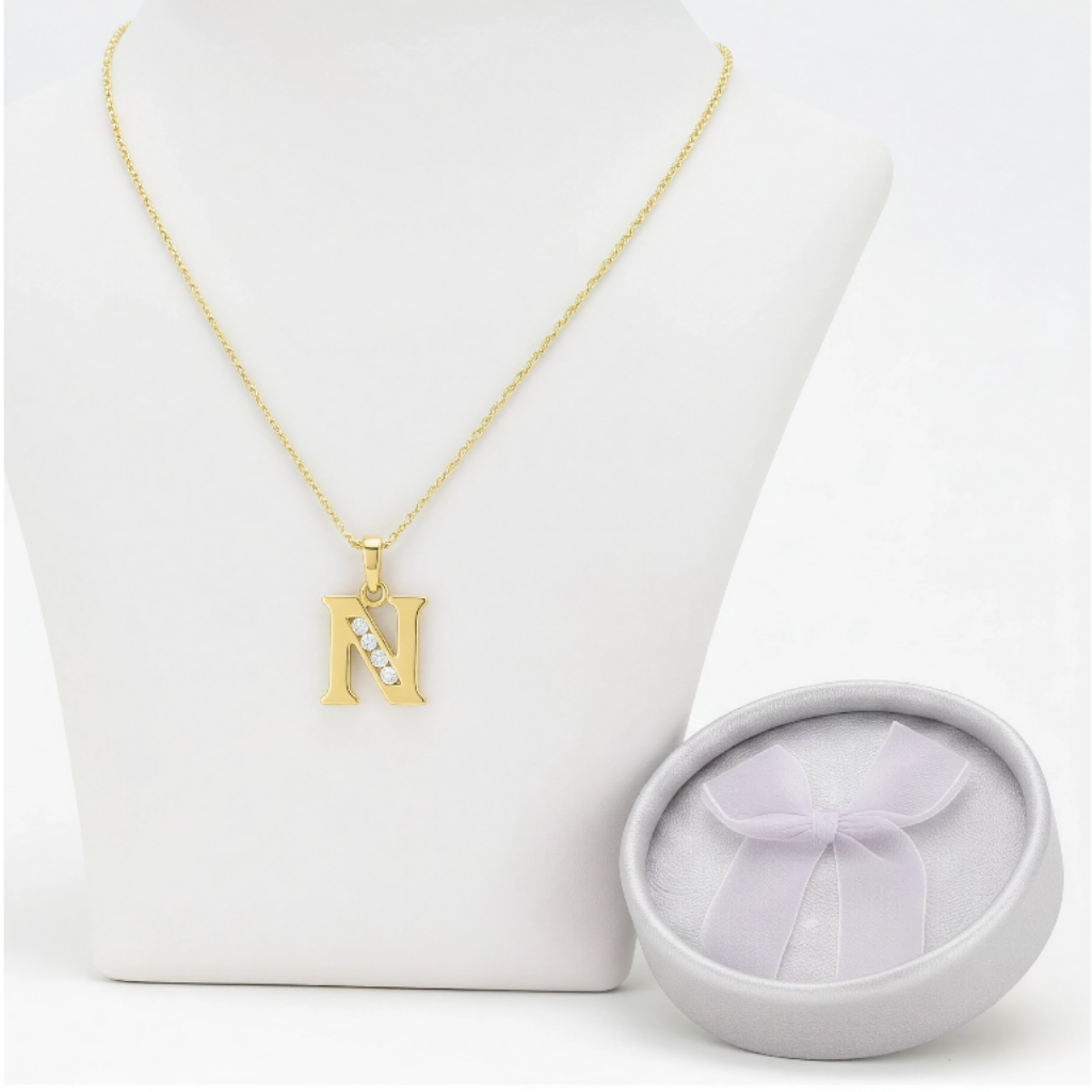 Collar Doble Baño en Oro Letra N – XUPING