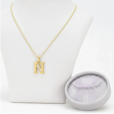 Collar Doble Baño en Oro Letra N – XUPING