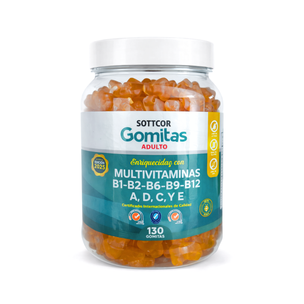 Gomitas Adultos de Multivitaminas 130 Ud. - SOTTCOR