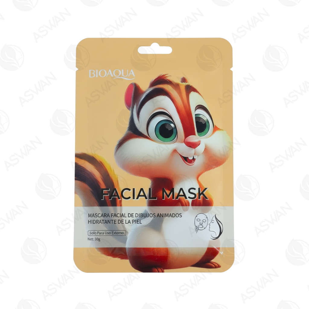 Mascarilla Facial Animado De Ardillita x10 Uds - BIOAQUA