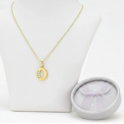 Collar Doble Baño en Oro Letra O – XUPING