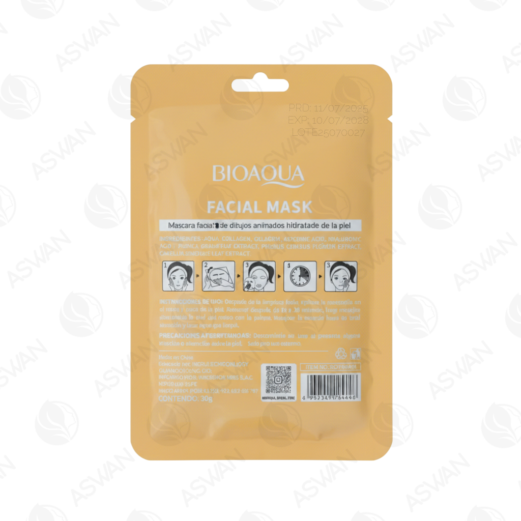 Mascarilla Facial Animado De Ardillita x10 Uds - BIOAQUA