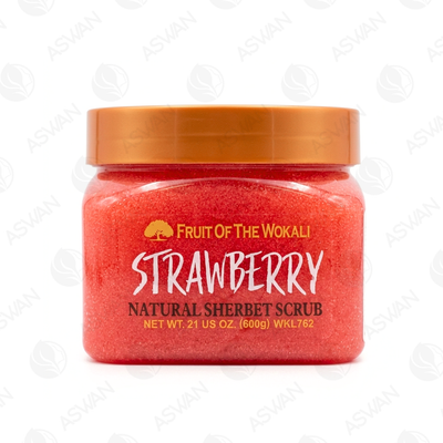 Natural Sherbet Scrub Strawberry 600 gr - WOKALI