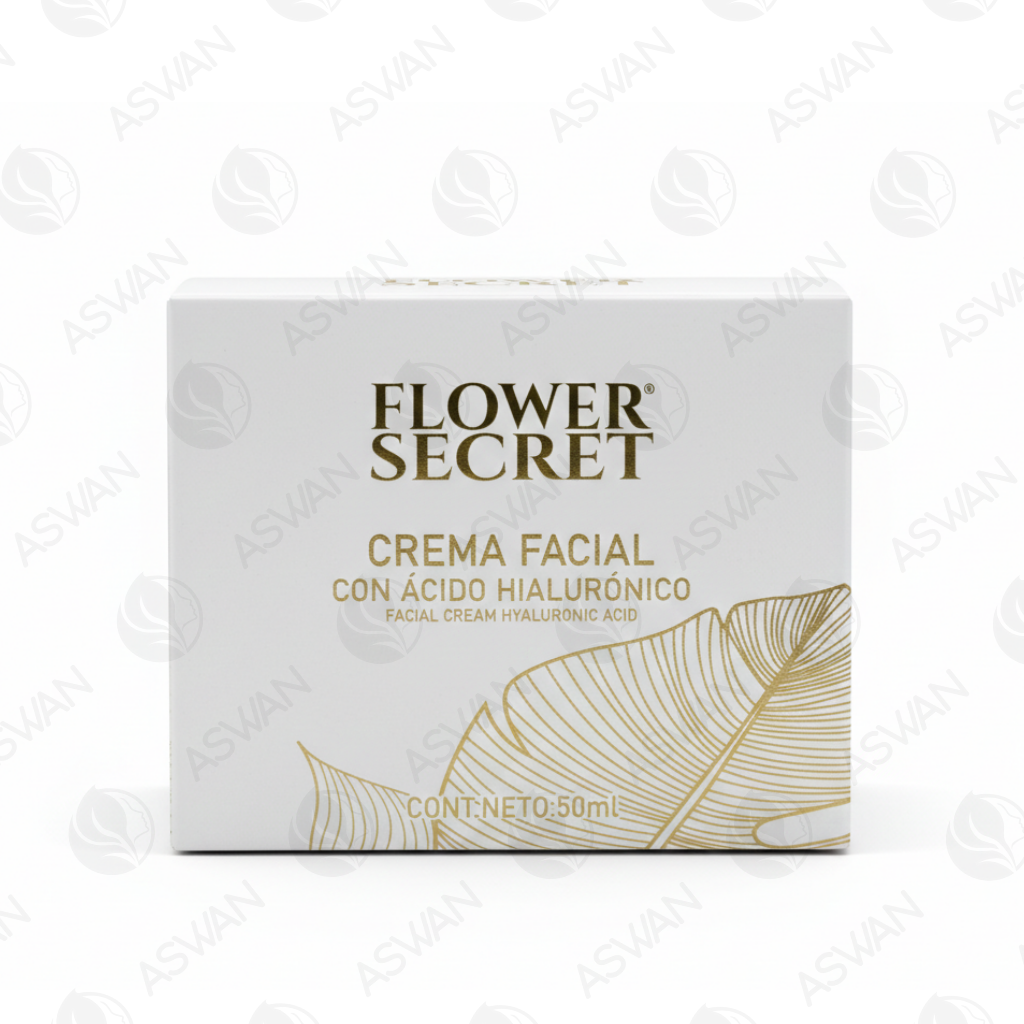 Crema Facial con Açido Hialurónico 50 ml - FLOWER SECRET