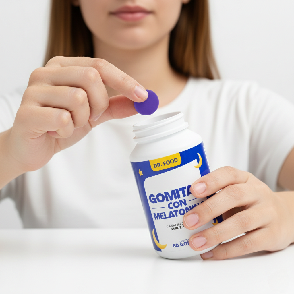 Gomitas Con Melatonina Sabor A Fresa 60 Uds. - DR. FOOD