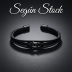 Pulseras De Acero Con Cuero Importado