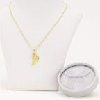 Collar Doble Baño en Oro Letra P – XUPING