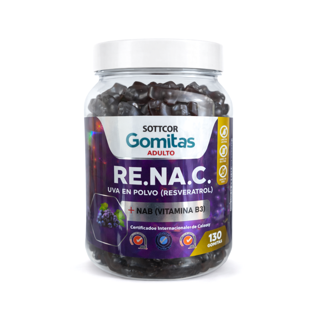 Gomitas Adultos de Resveratrol 130 Ud. - SOTTCOR