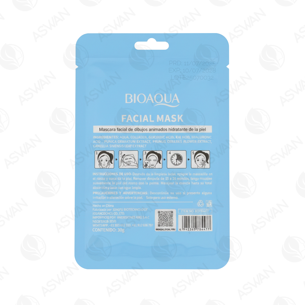 Mascarilla Facial Animado De Pingüinito x10 Uds - BIOAQUA