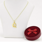 Collar Doble Baño en Oro Letra Q – XUPING