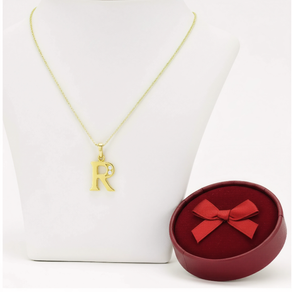 Collar Doble Baño en Oro Letra R – XUPING