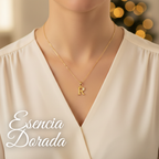 Collar Doble Baño en Oro Letra R – XUPING