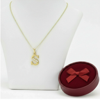 Collar Doble Baño en Oro Letra S – XUPING