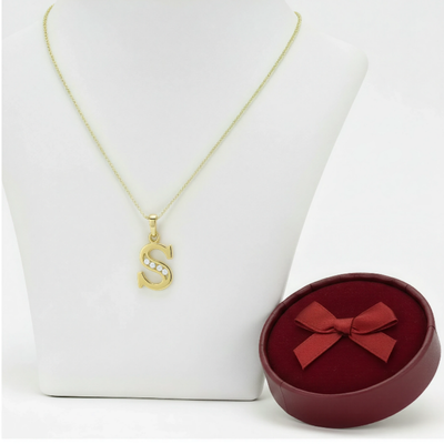 Collar Doble Baño en Oro Letra S – XUPING