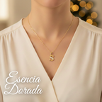 Collar Doble Baño en Oro Letra S – XUPING