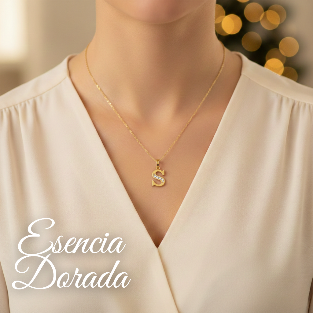 Collar Doble Baño en Oro Letra S – XUPING