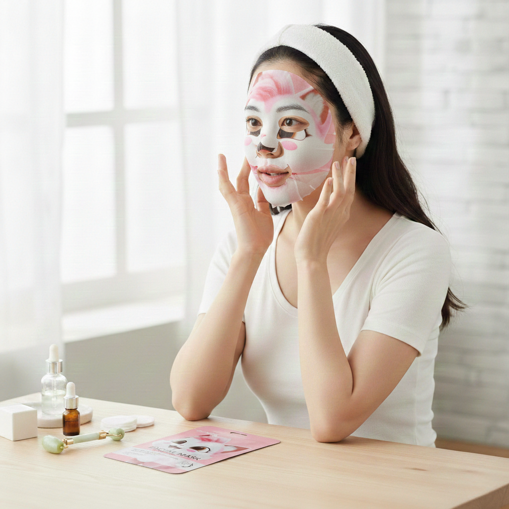 Mascarilla Facial Animado De Gatita x10 Uds - BIOAQUA