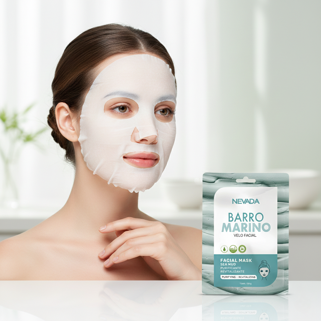 Mascarilla Facial De Barro Marino x10 Uds - NEVADA