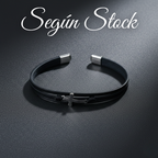 Pulseras De Acero Con Cuero Importado