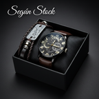 Set de Reloj y Pulsera para Hombres