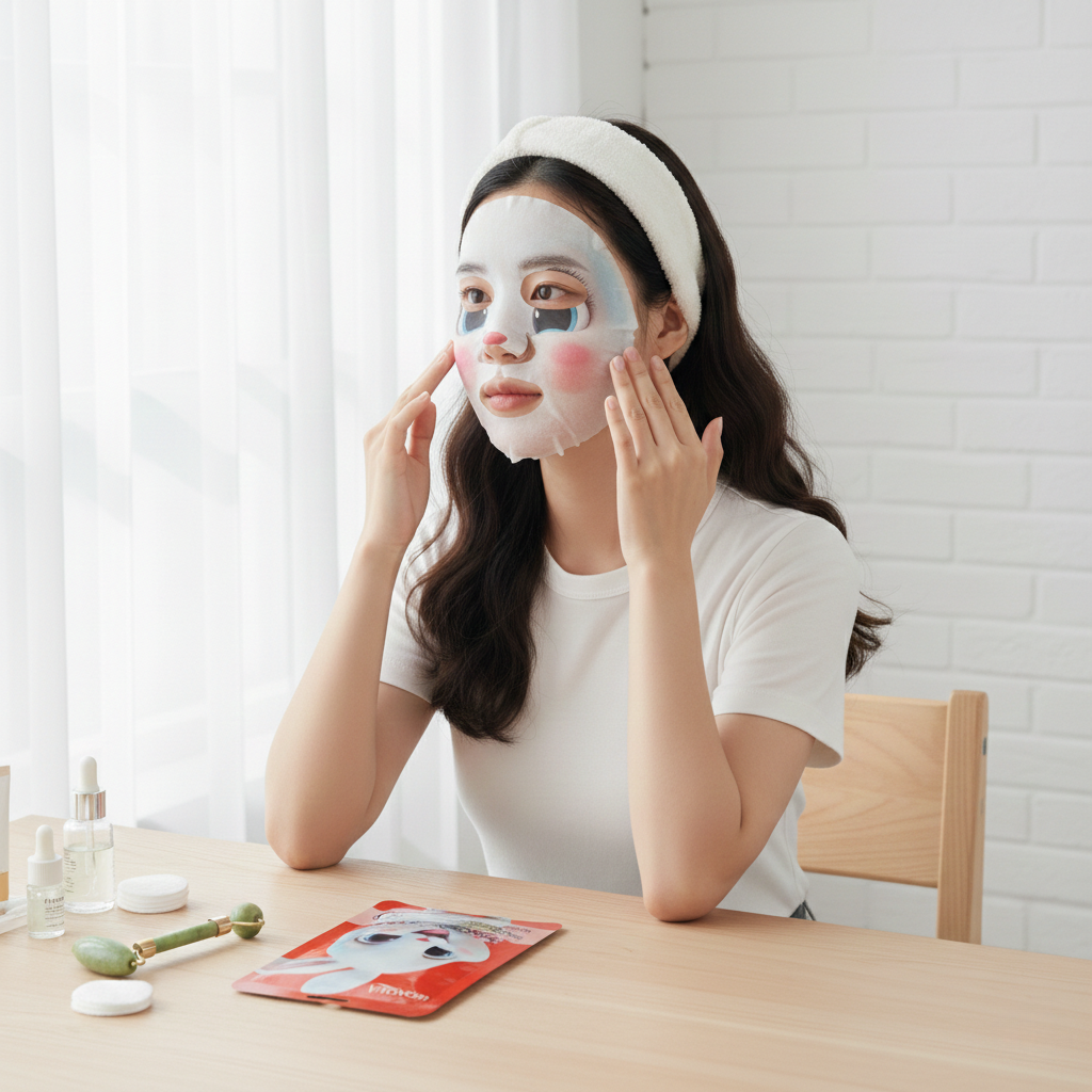 Mascarilla Facial Animado De Conejito x10 Uds - BIOAQUA