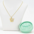 Collar Doble Baño en Oro Letra W – XUPING