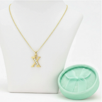 Collar Doble Baño en Oro Letra X – XUPING