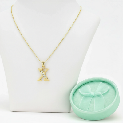Collar Doble Baño en Oro Letra X – XUPING