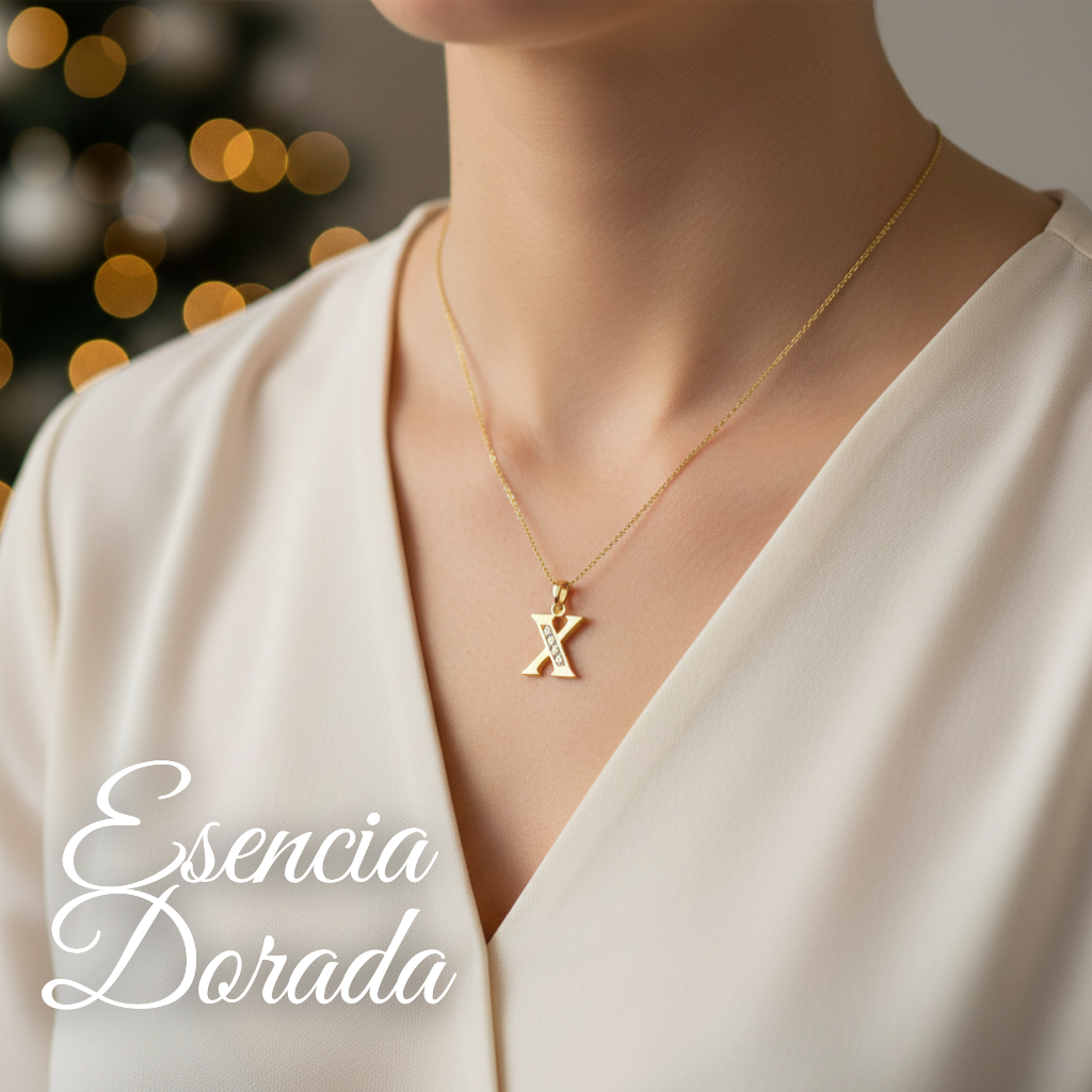 Collar Doble Baño en Oro Letra X – XUPING