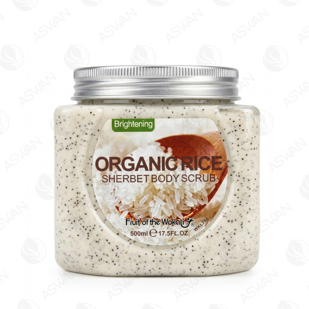 Sherbet Body Scrub Organic Rice 500 ml - WOKALI