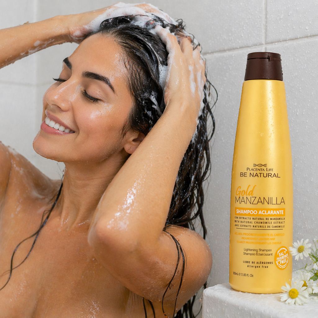 Shampoo Aclarante Gold Manzanilla 350 ml - BE NATURAL